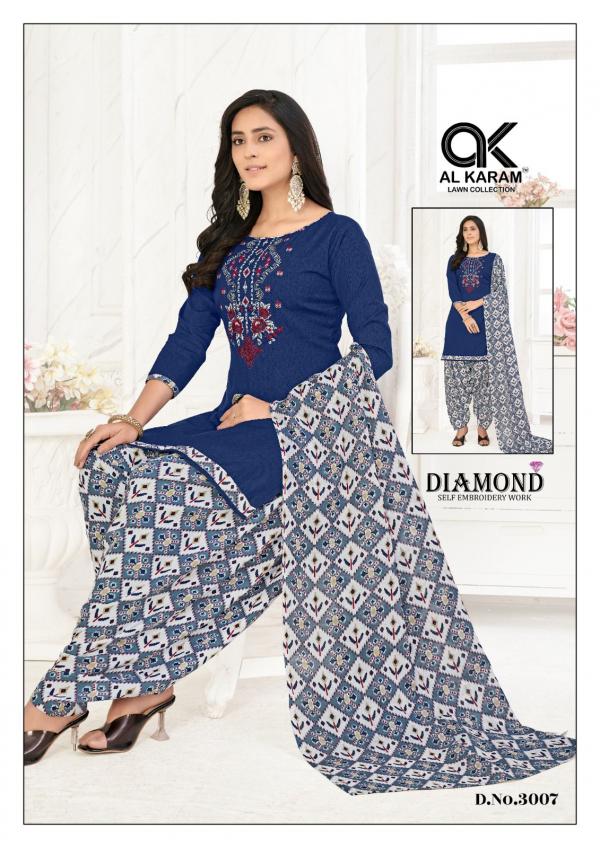 Al karam Diamond Vol-3 Soft Cotton Designer Dress Material